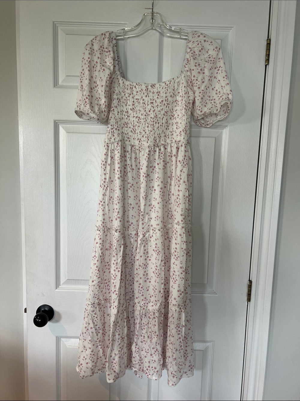 Aeropostale Light Pink Floral Smocked Maxi Dress - Picture 3 of 4